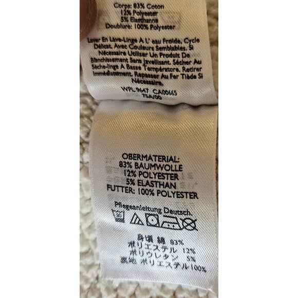 Eddie Bauer Full Zip Hooded Sweatshirt Sherpa Lined Women's Size Medium Ivory - Picture 12 of 13